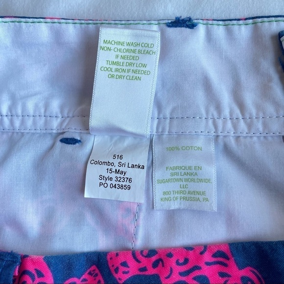 ❤️ Lilly Pulitzer Blue W Callahan Pack Your Trunk W/Pink Elephant Shorts… - Picture 10 of 13